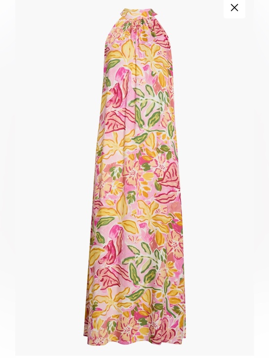 Vince Camuto Dresses & Skirts - Vince Camuto Floral Challis Maxi Wedding Guest Flowy Dress Halter Tie XS